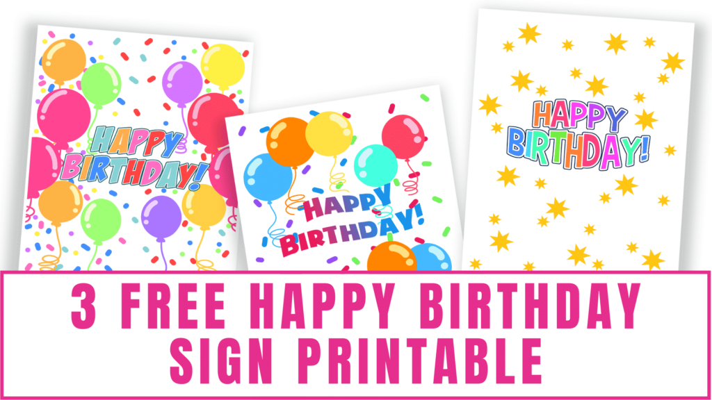 Free Printable Happy Birthday Sign