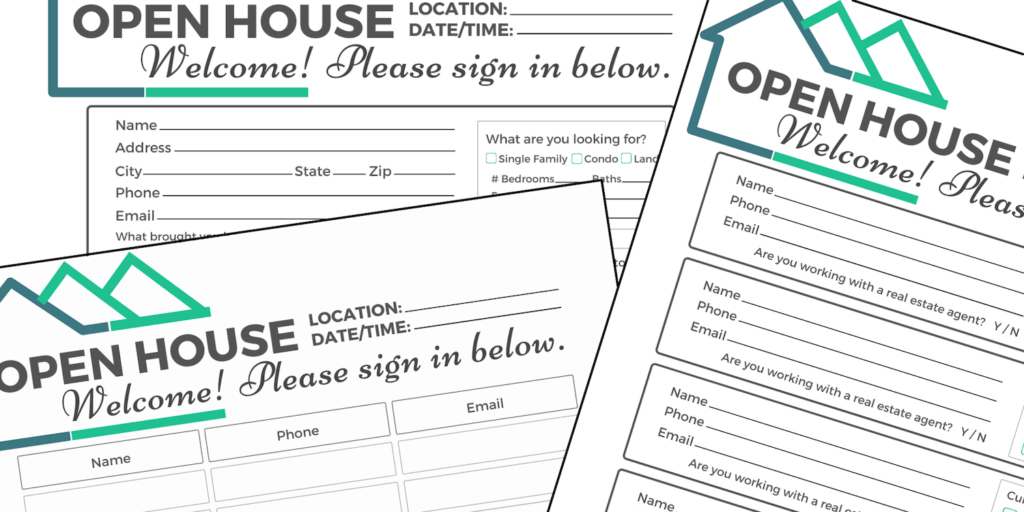 Free Printable Open House Sign In Sheet