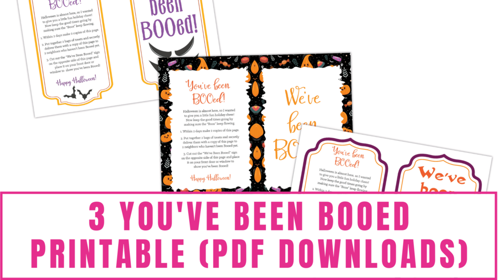 3 You ve Been Booed Printable PDF Downloads Freebie Finding Mom