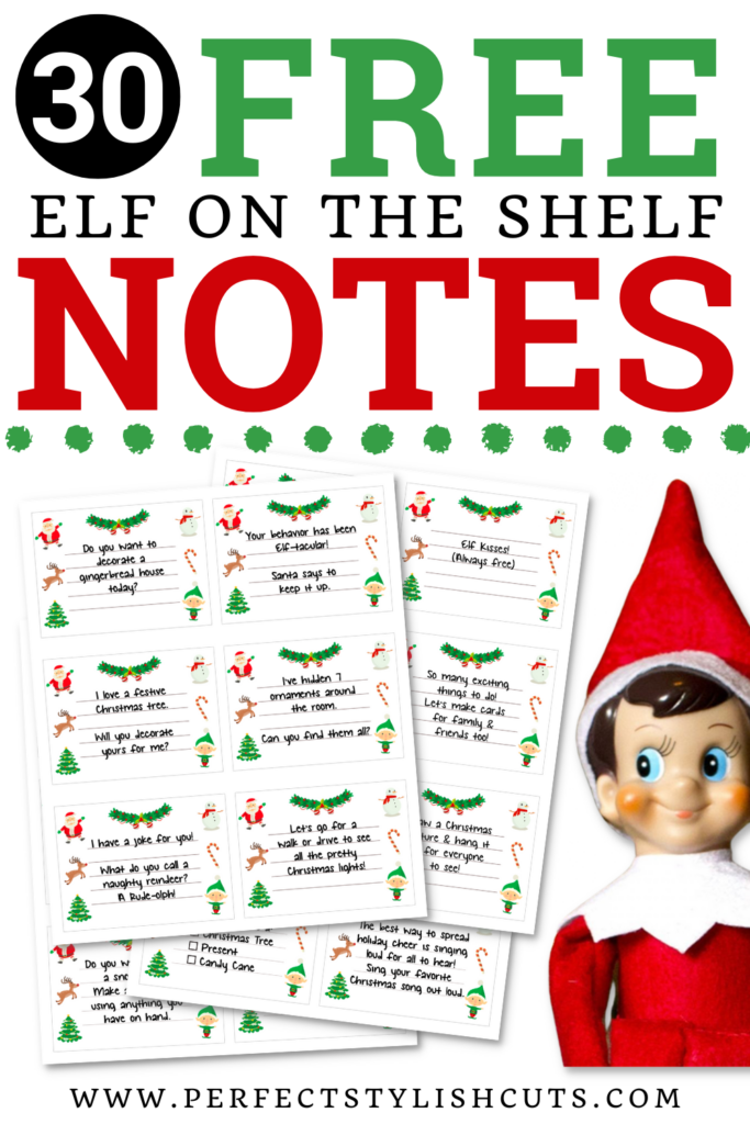 30 FREE Elf On The Shelf Printable Notes