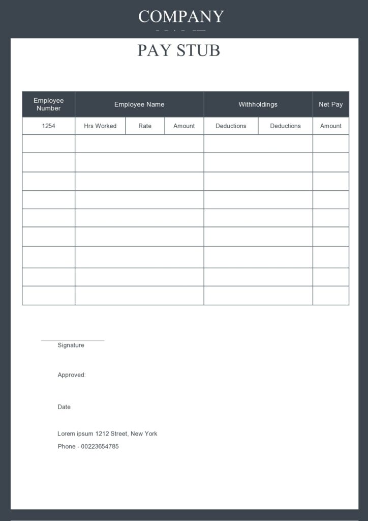 Free Printable Check Stubs