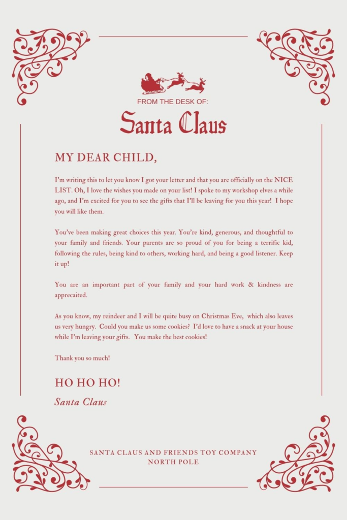 30 Free Santa Letter Templates To Print Use right Now Santa Letter Template Free Santa Letter Template Free Letters From Santa