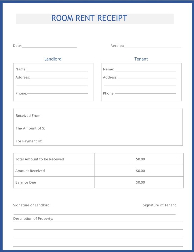 30 Printable Rent Receipt Templates Word PDF TemplateArchive