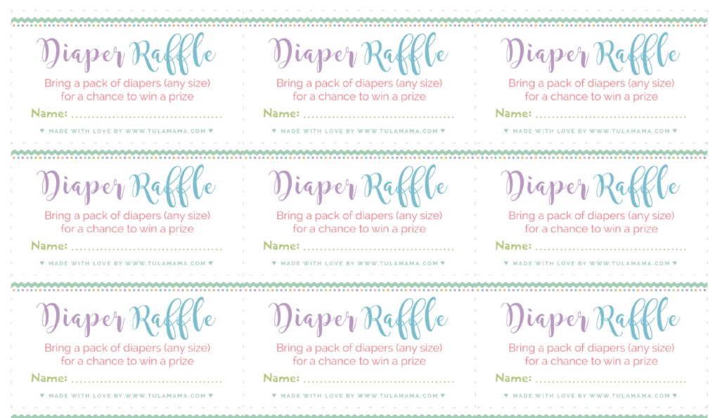 31 Diaper Raffle Wording Options To Choose From Tulamama