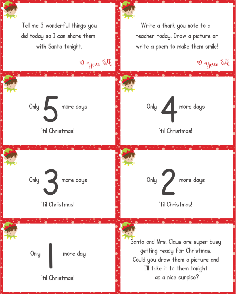 32 Free Elf On The Shelf Printable Notes Play Party Plan