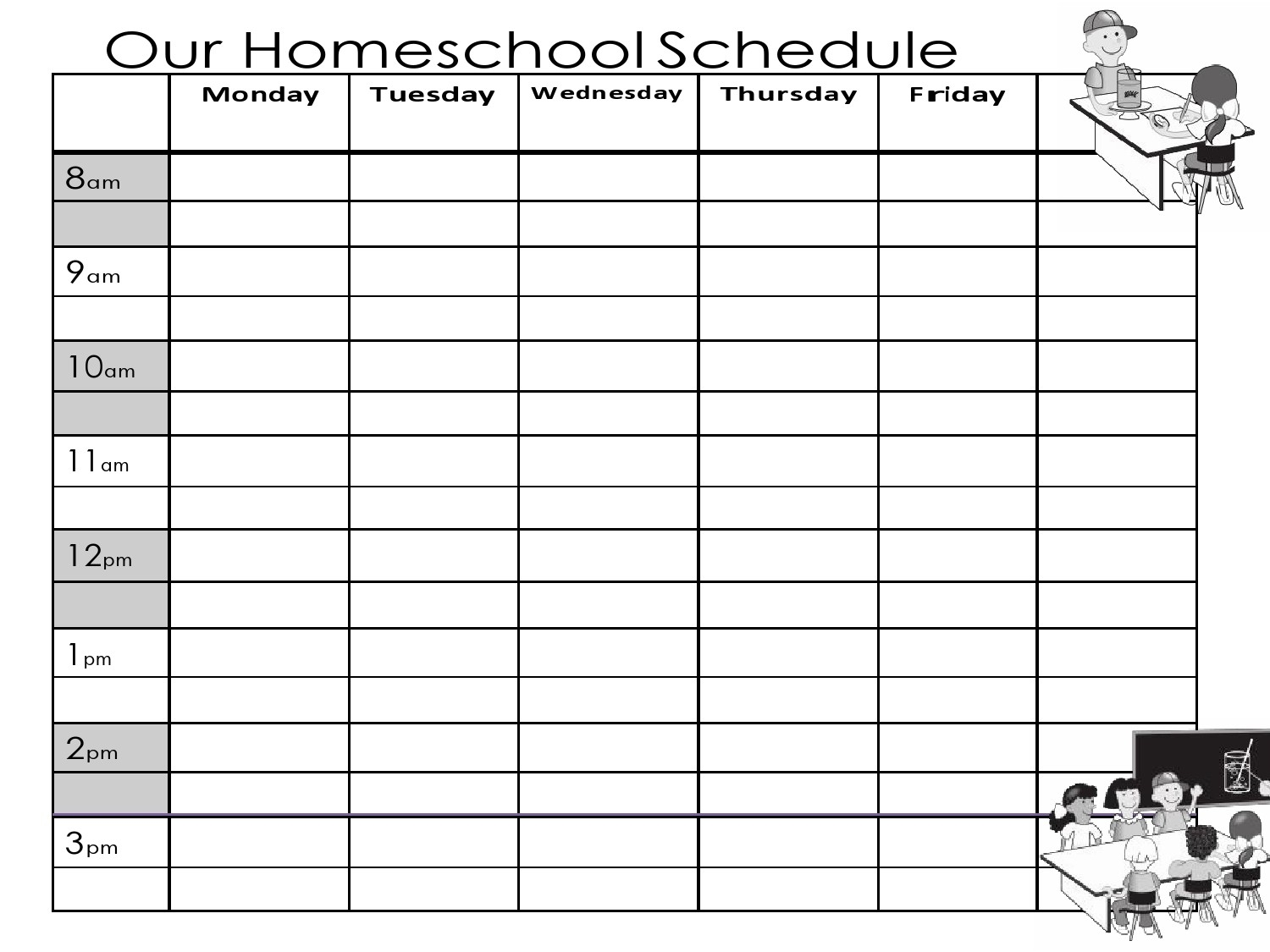 35 Editable Homeschool Schedule Templates FREE 