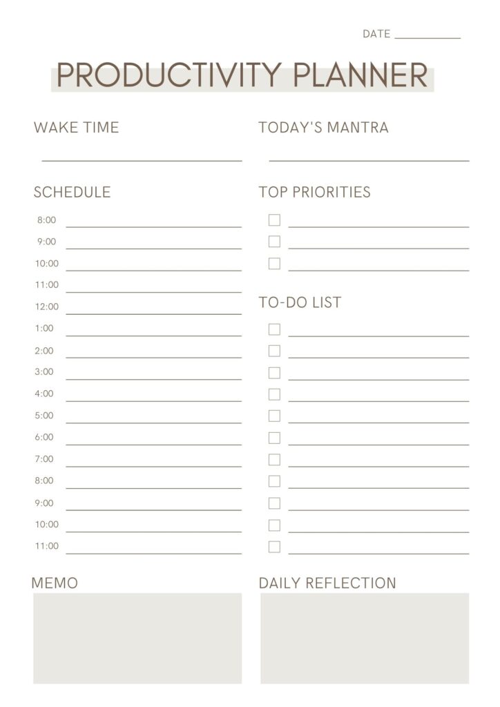 35 Free Printable Planner Templates