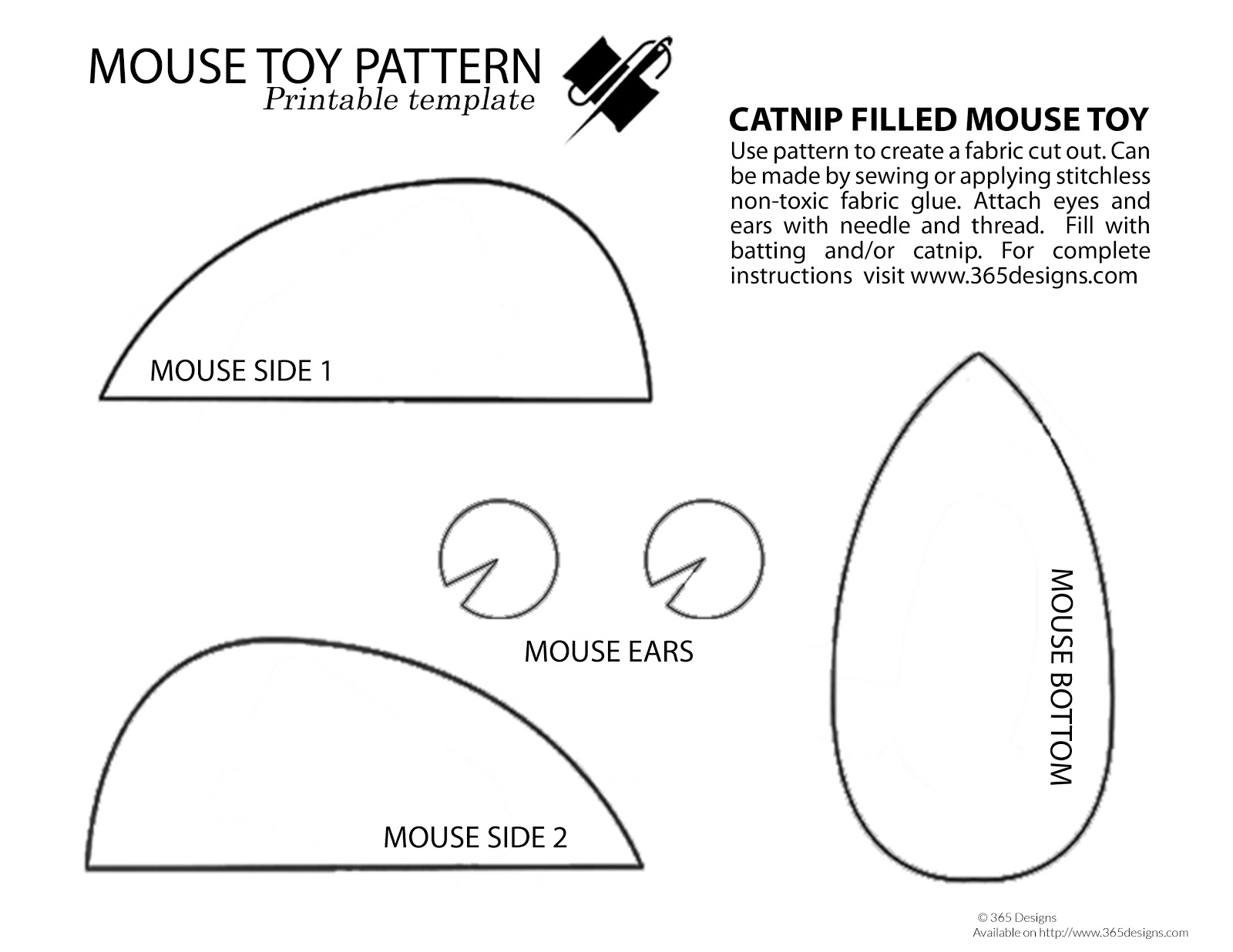 Printable Free Mouse Sewing Pattern Free Printable Templates