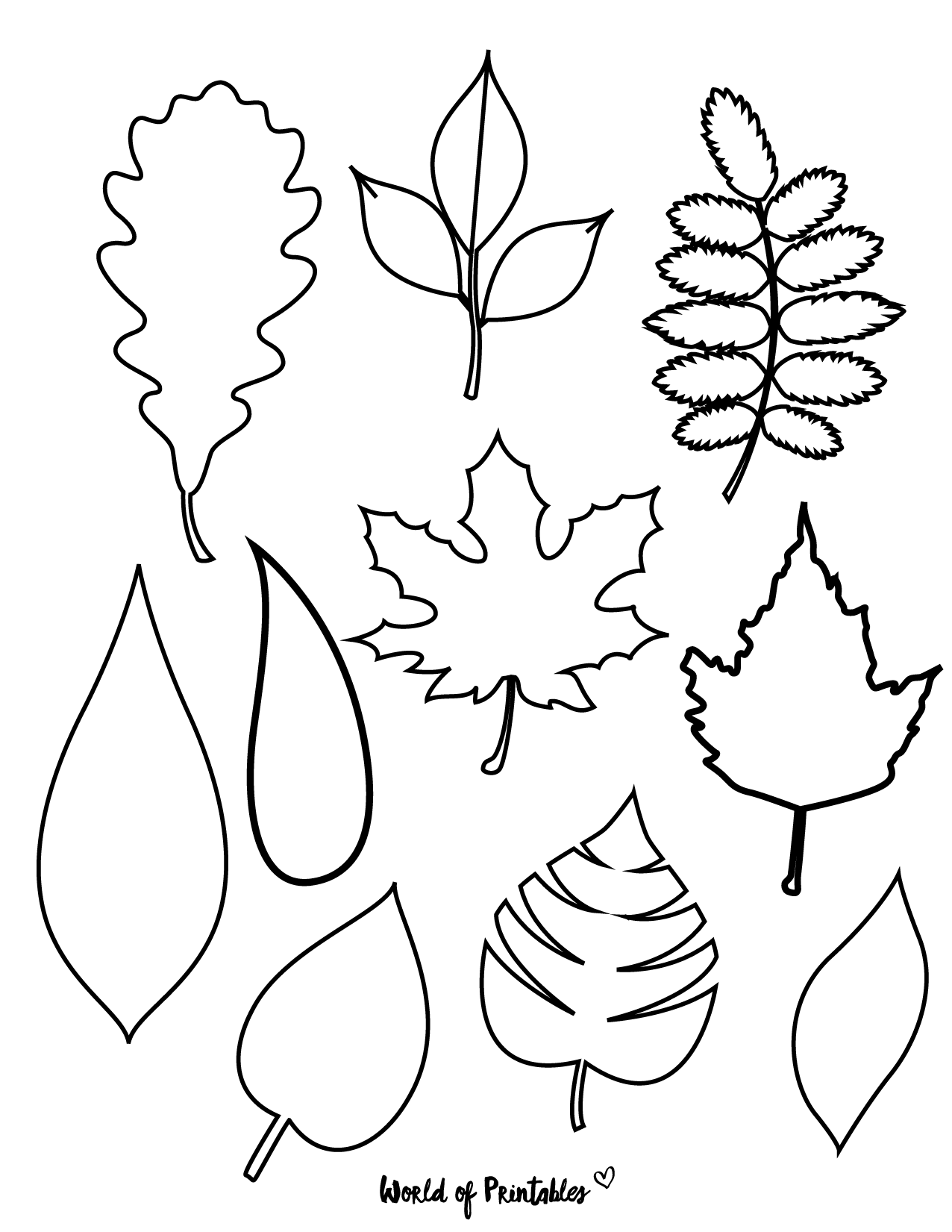 Free Printable Leaves Template - Free Printable Templates