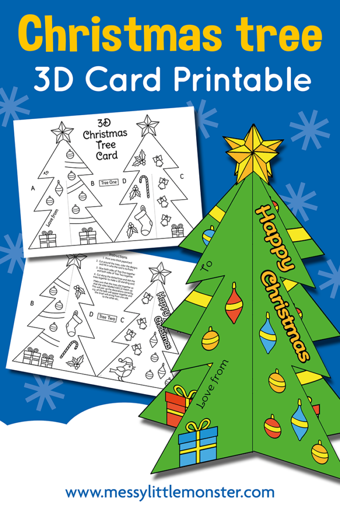 Free Printable 3d Christmas Tree Template