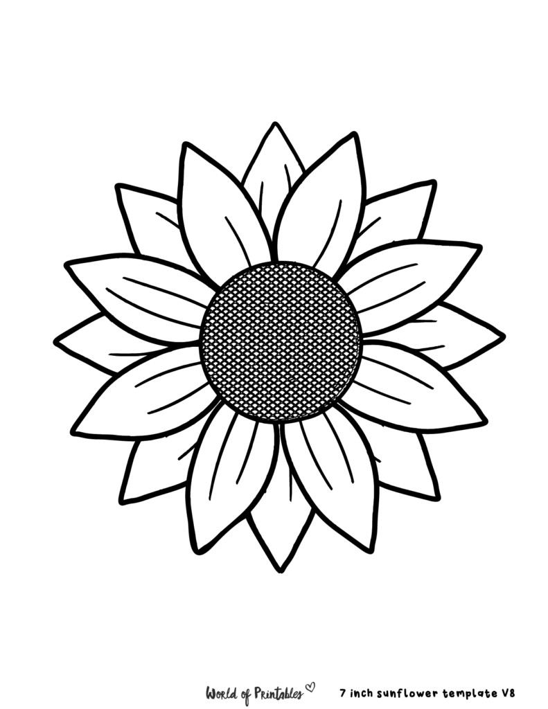 40 Best Sunflower Templates World Of Printables