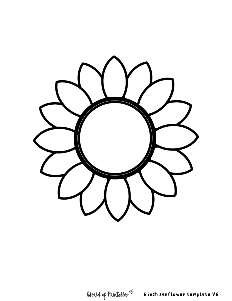 40 Best Sunflower Templates World Of Printables