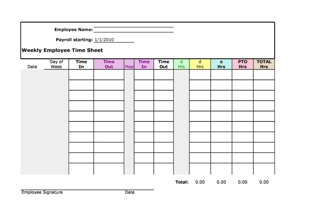 40 Free Timesheet Templates in Excel TemplateLab