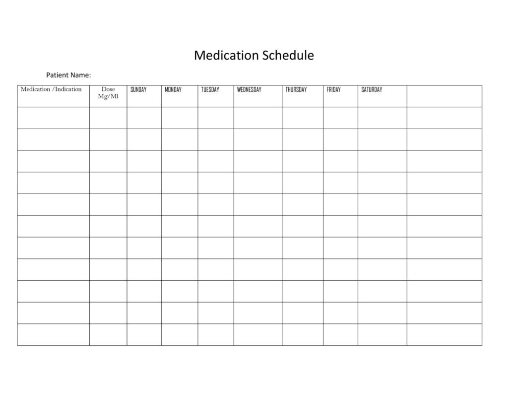 Free Printable Medication Log Sheet Pdf
