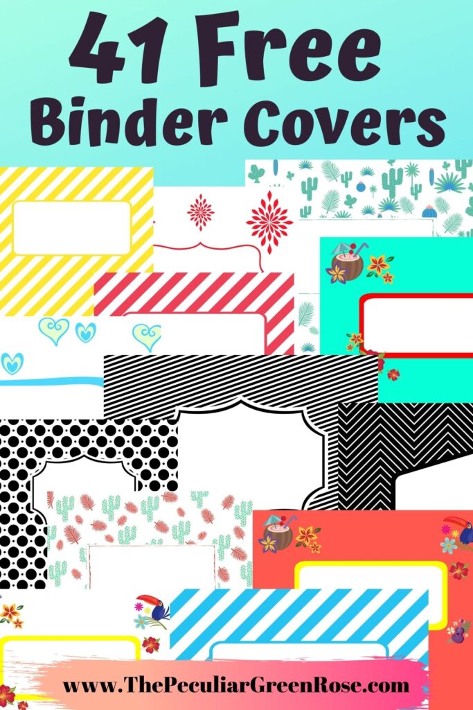 41 Free Printable Binder Covers The Peculiar Green Rose