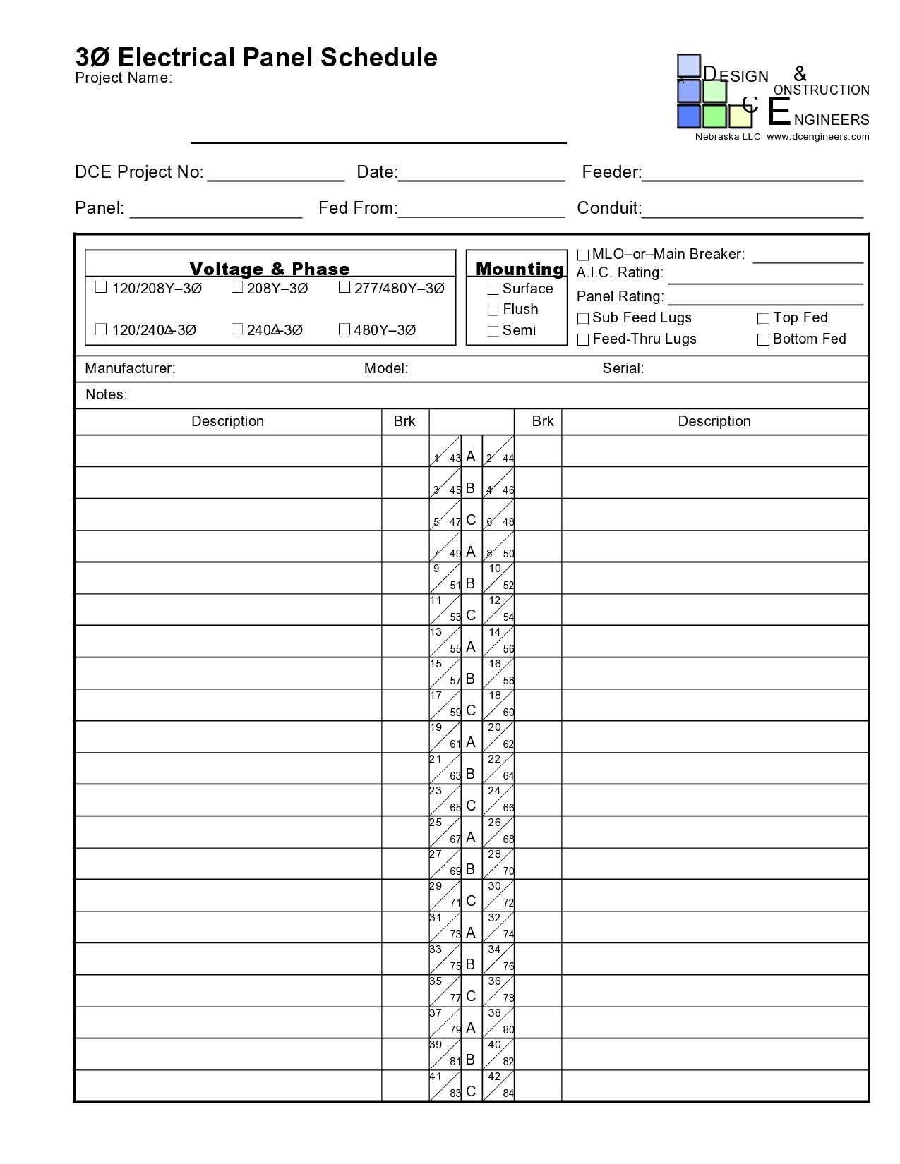 42 Fillable Panel Schedule Templates Excel Word TemplateLab