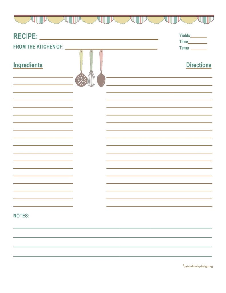 42 Perfect Cookbook Templates Recipe Book Recipe Cards 