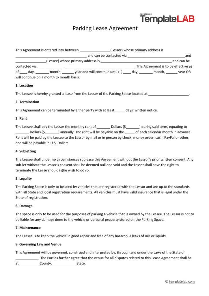 44 Free Residential Lease Agreement Templates Word PDF 