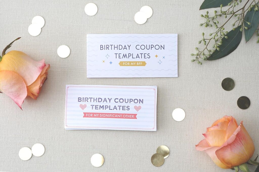 46 Printable Birthday Coupon Templates For Every Party FTD