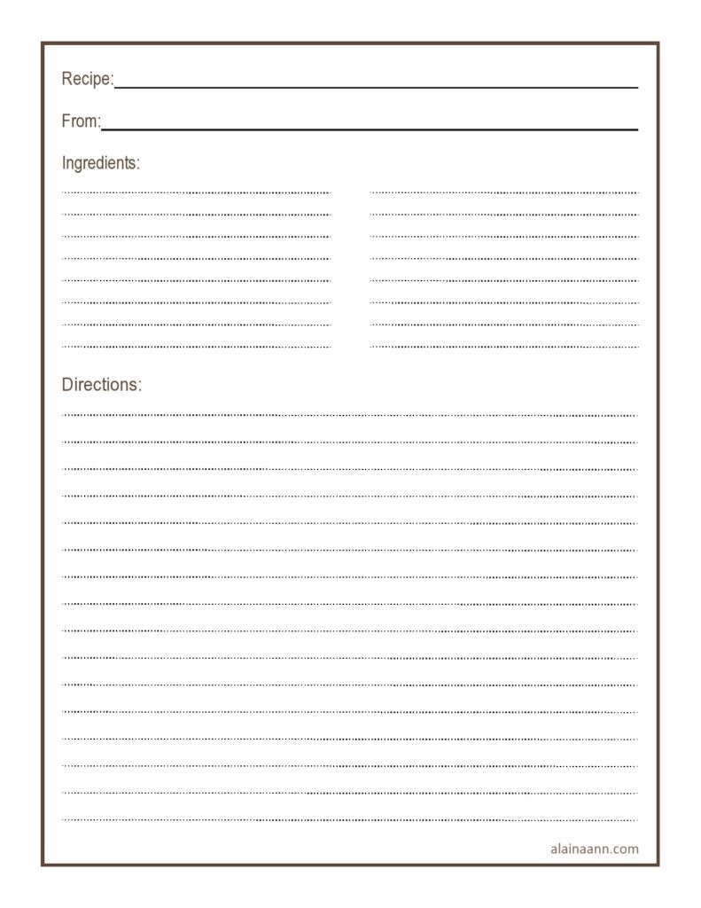 47 Free Recipe Card Templates Word Google Docs TemplateArchive