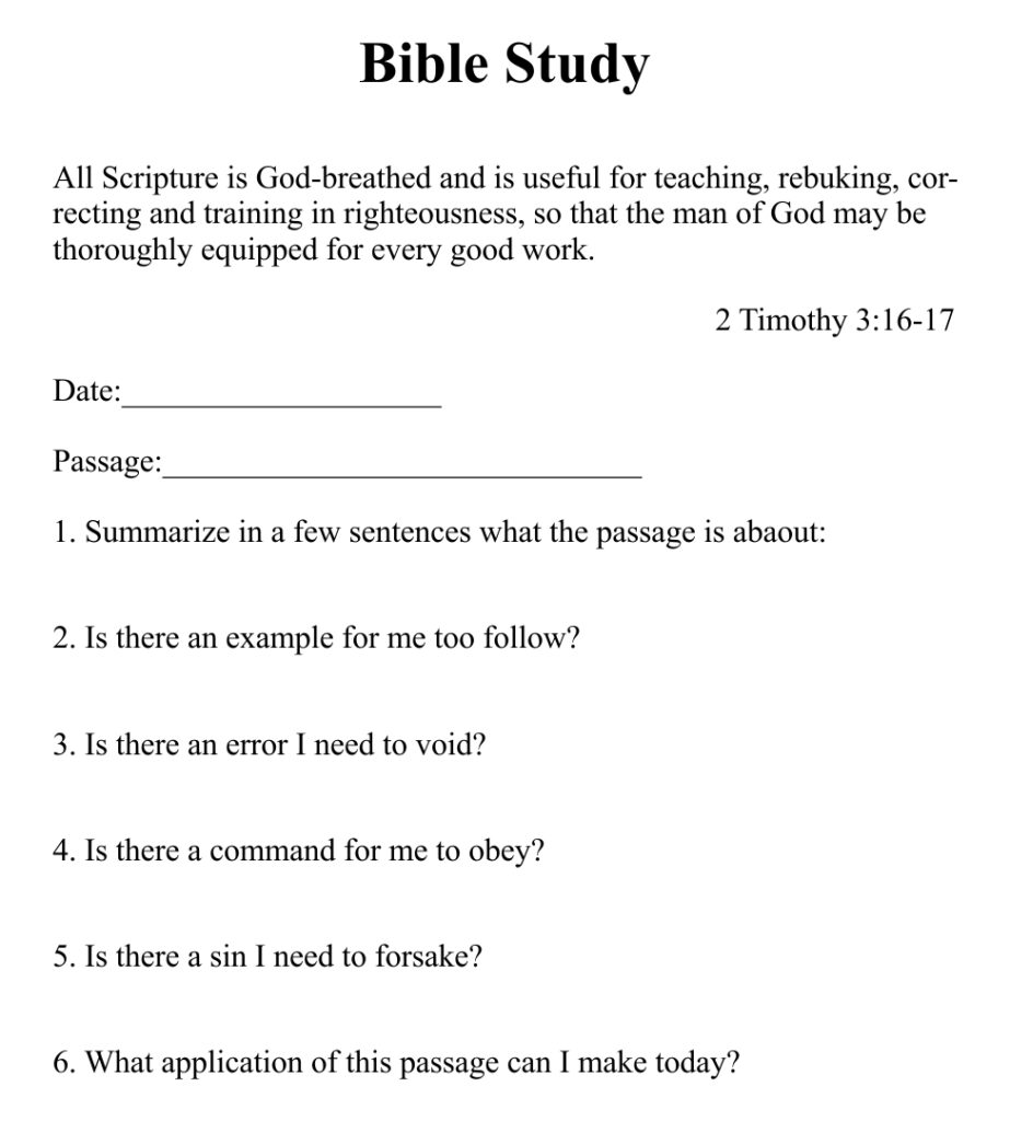 5 Best Free Printable Bible Study Questions Printablee