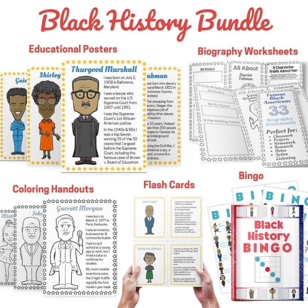 5 Done For You Black History Month Printable Activities