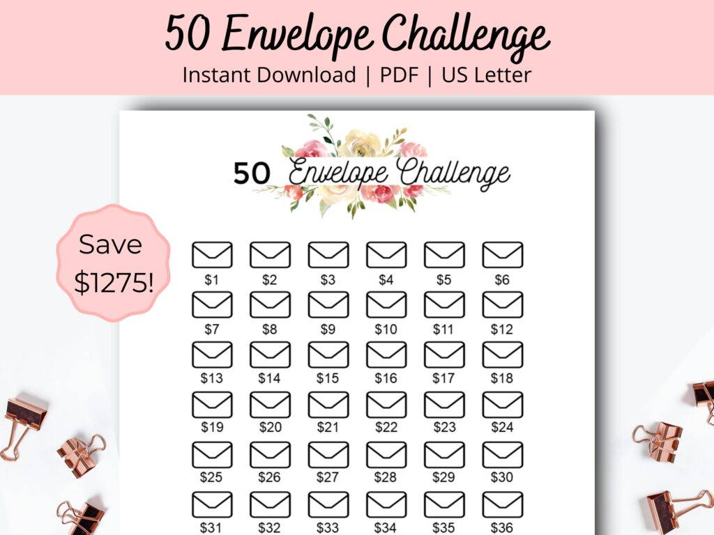 50 Envelope Challenge Free Printable