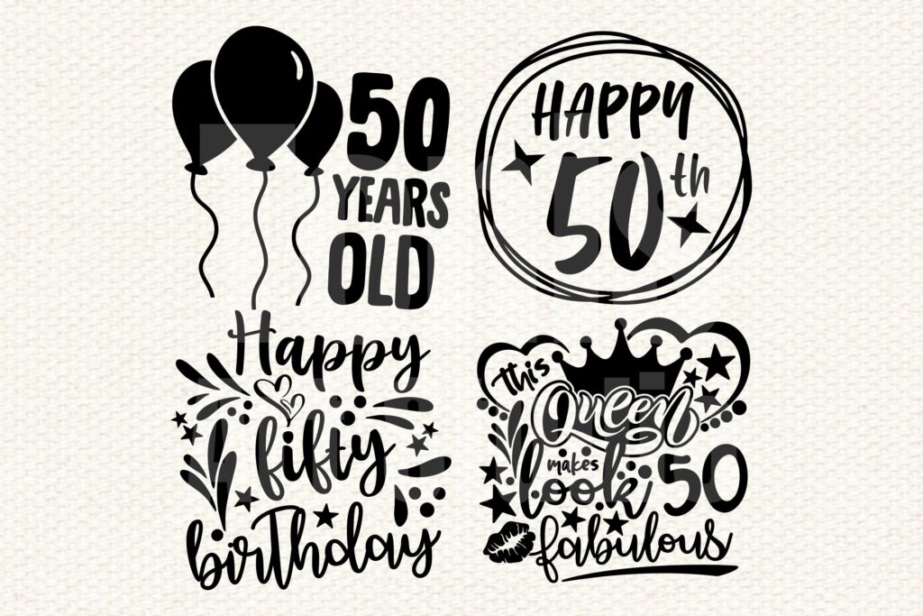 50th Birthday SVG Bundle Fifty Birthday Shirt Svg By TonisArtStudio TheHungryJPEG