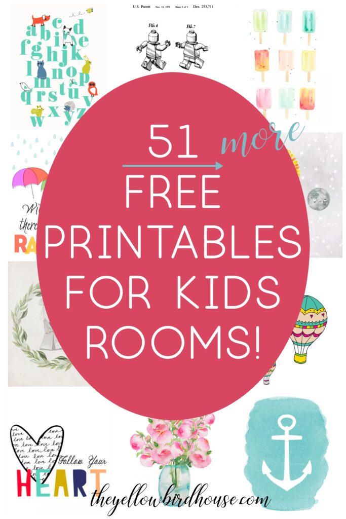 51 Free Printables For Kids Rooms Nursery Decor Series