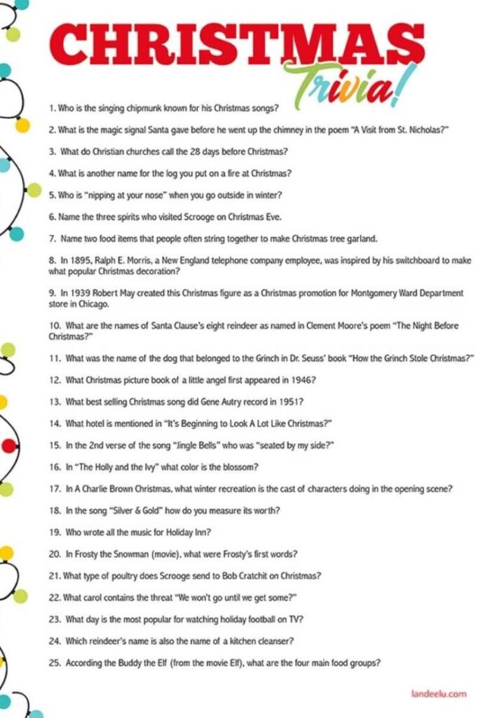 Free Christian Christmas Games Printables