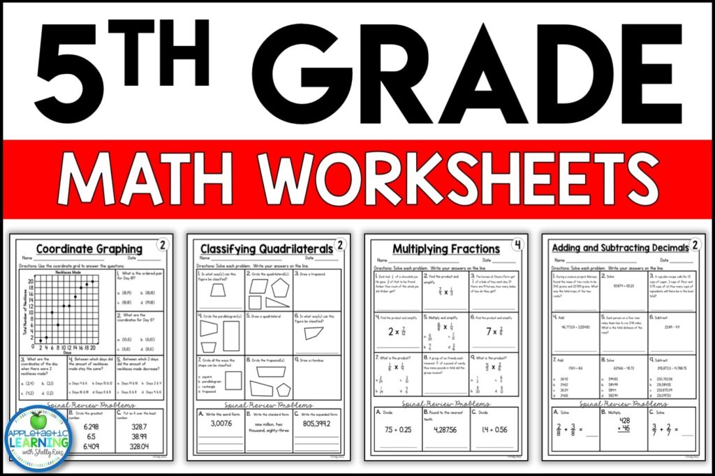 Free Printable 5th Grade Worksheets