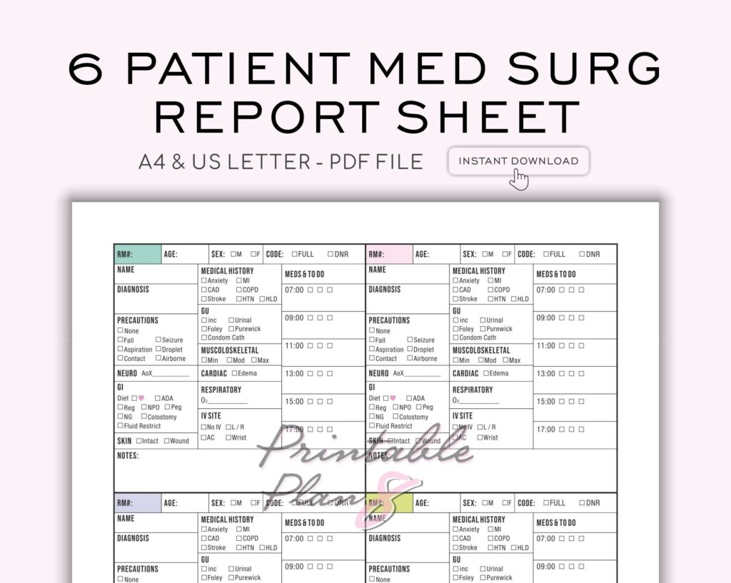 free-printable-nurse-report-sheets-free-printable-templates