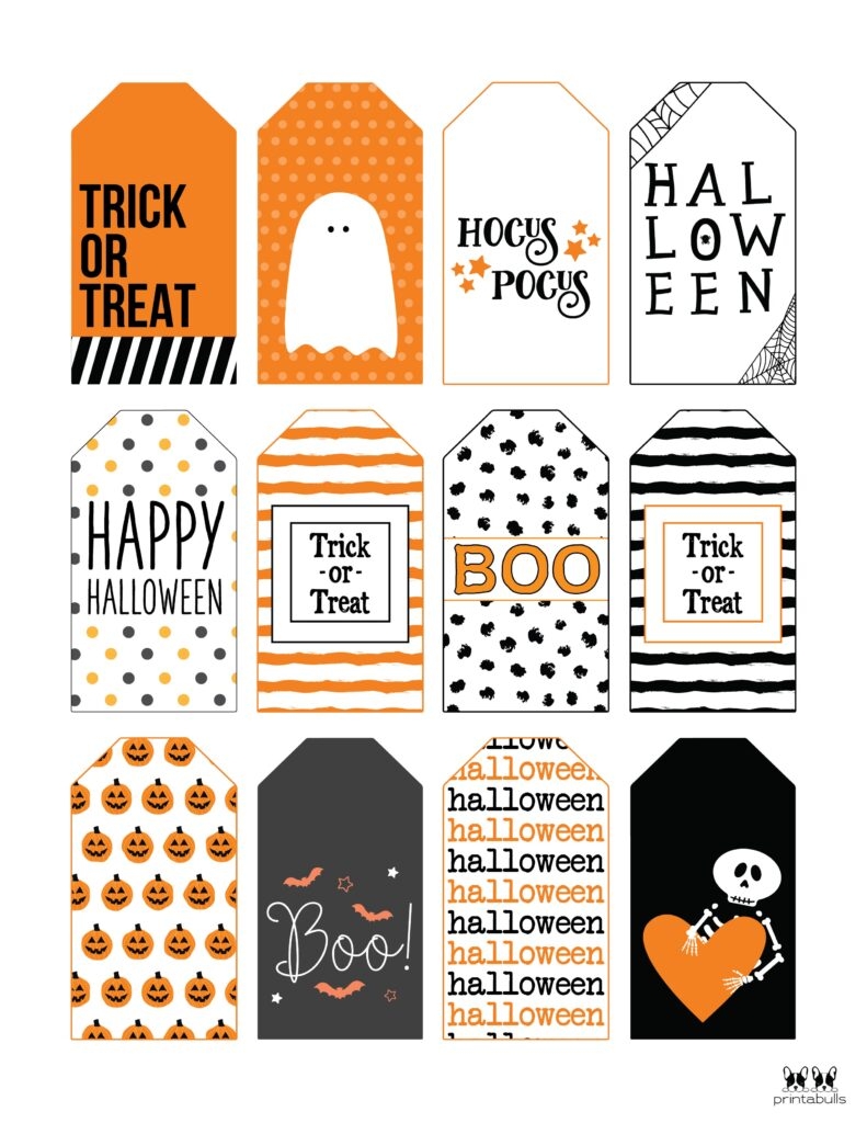 60 Free Printable Halloween Tags Printabulls