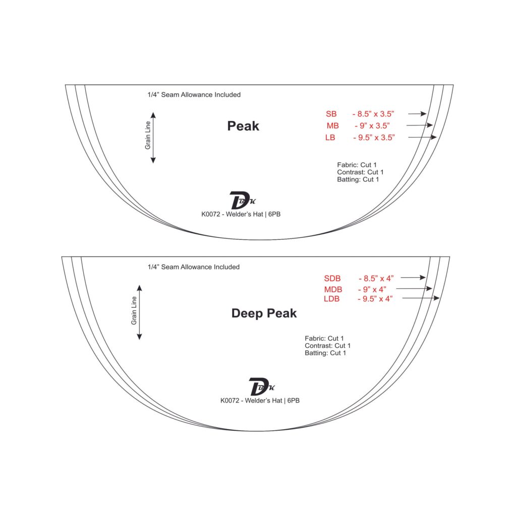 Pdf Printable Printable 6 Panel Welding Cap Pattern Free Free Printable Templates