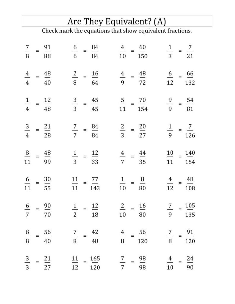 6th Grade Worksheets To Print Fractions Worksheets Sixth Grade Math Printable Math Worksheets
