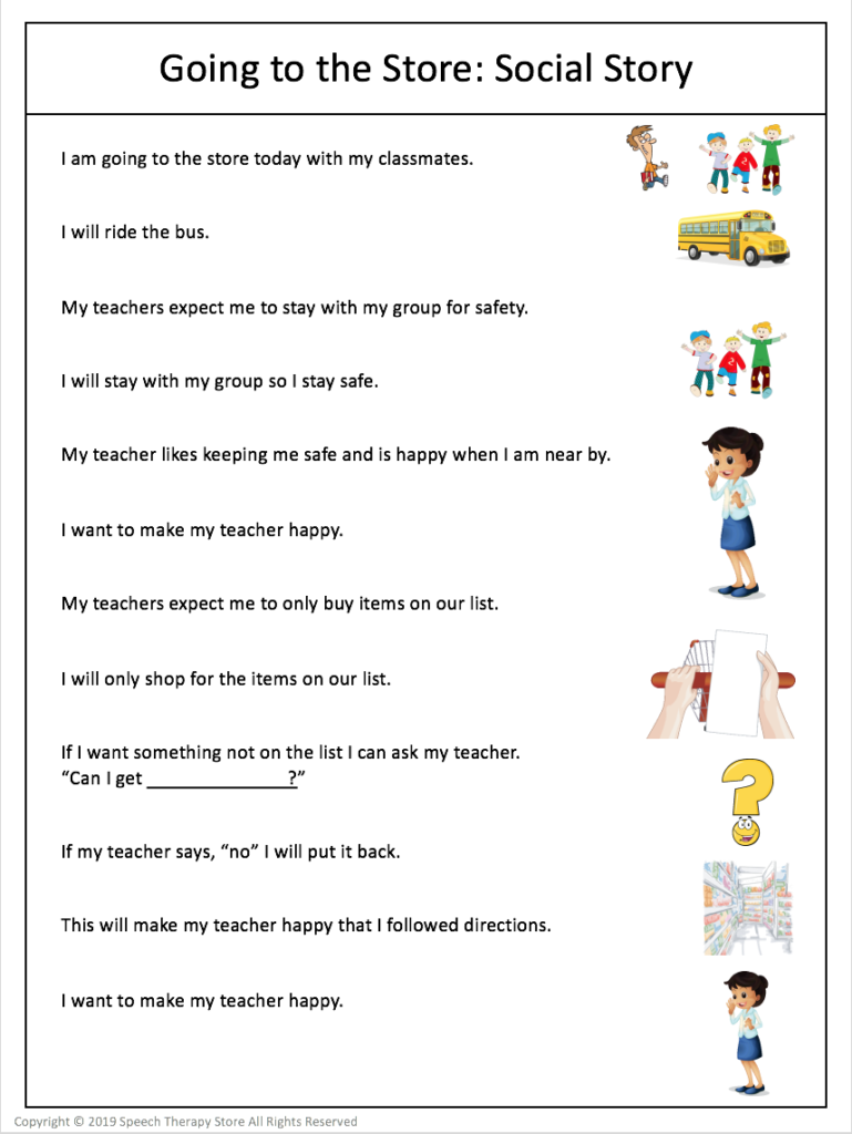7 Free Community Outings Printables Life Skills Speech Therapy Store