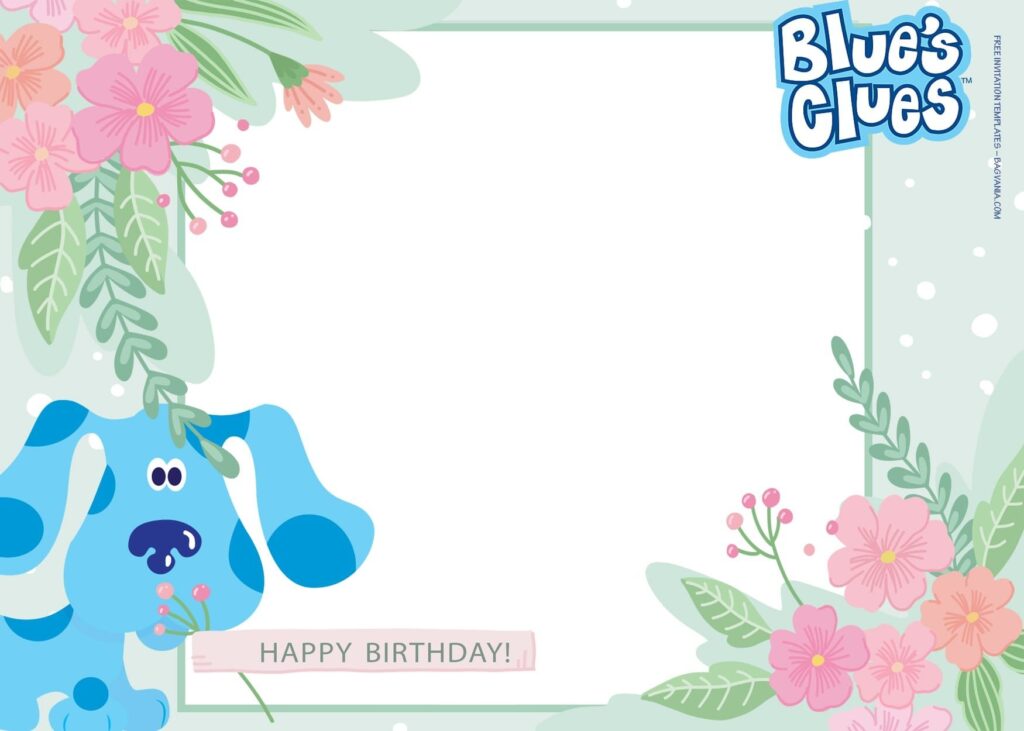 7 Learn And Play With Blues Clues Birthday Invitation Templates Birthday Invitation Templates Printable Birthday Invitations Birthday Invitations