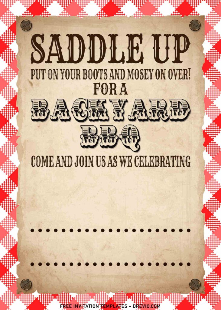 7 Saddle Up Wild West Theme Birthday Invitation Templates Download Hundreds FREE PRINTABLE Birthday Invitation Templates