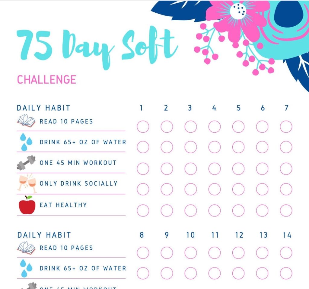 75 Soft Easy Challenge Habit Tracker Digital Download Etsy Schweiz