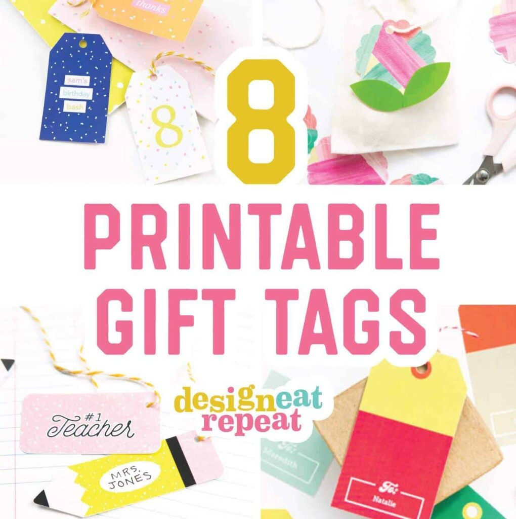 8 Colorful Free Printable Gift Tags For Any Occasion 