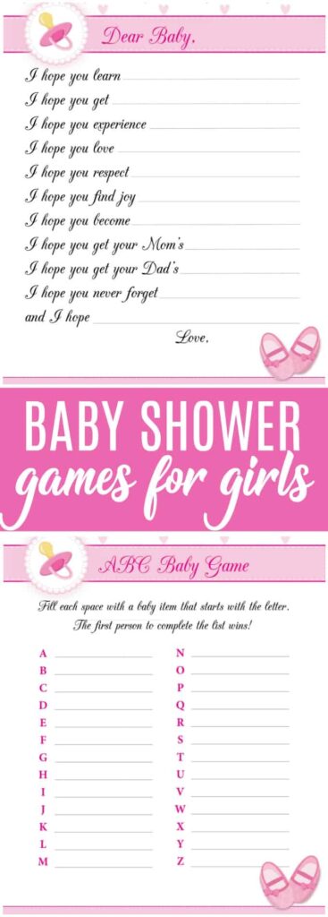 Free Baby Shower Printables Girl