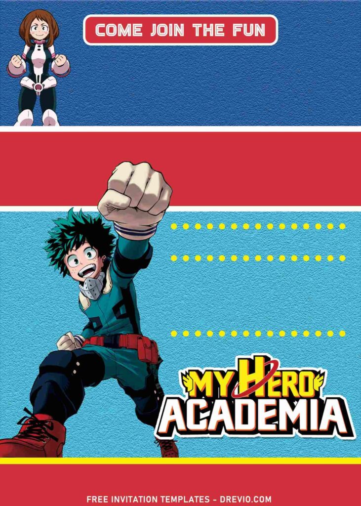 9 Epic My Hero Academia Birthday Invitation Templates For Anime Lovers Download Hundreds FREE PRINTABLE Birthday Invitation Templates