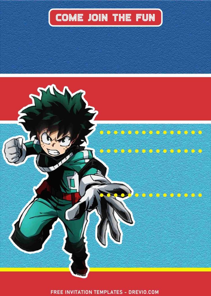 9 Epic My Hero Academia Birthday Invitation Templates For Anime Lovers Download Hundreds FREE PRINTABLE Birthday Invitation Templates