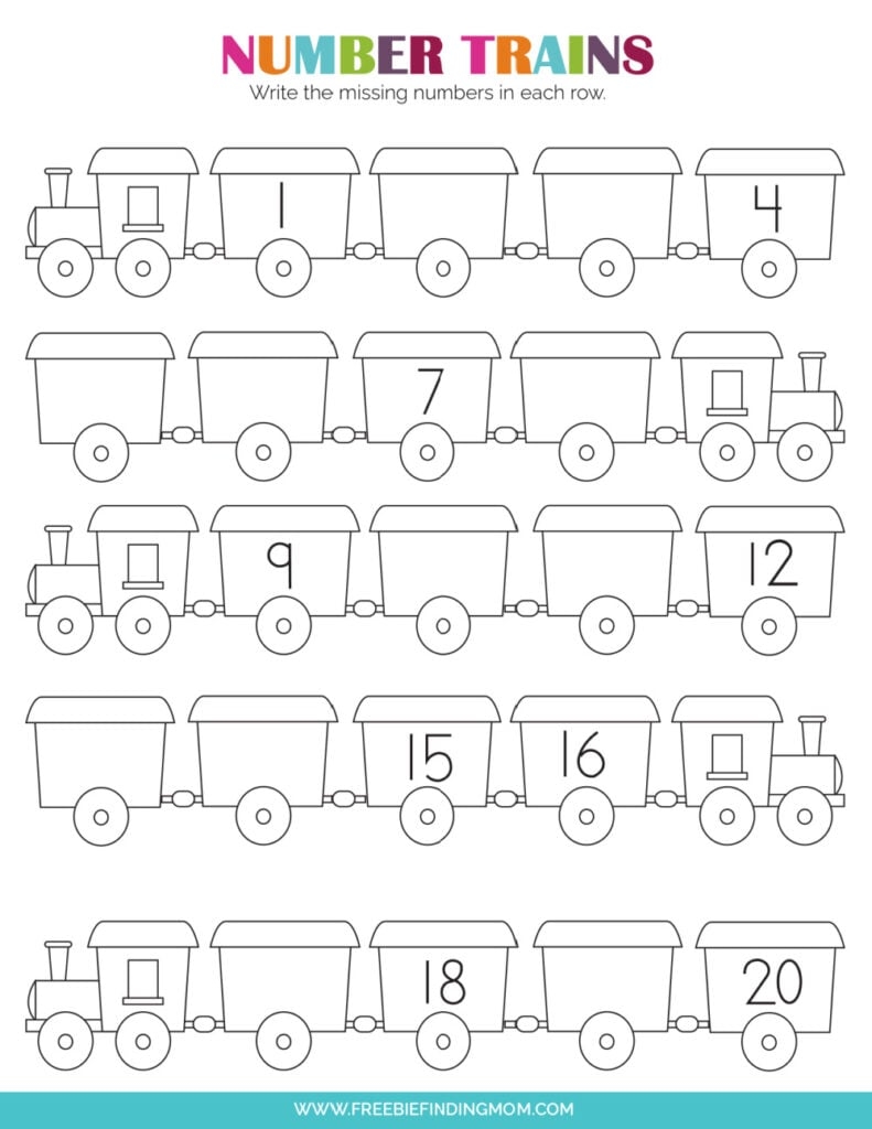 9 Free Printable Number Worksheets For Kindergarten Freebie Finding Mom