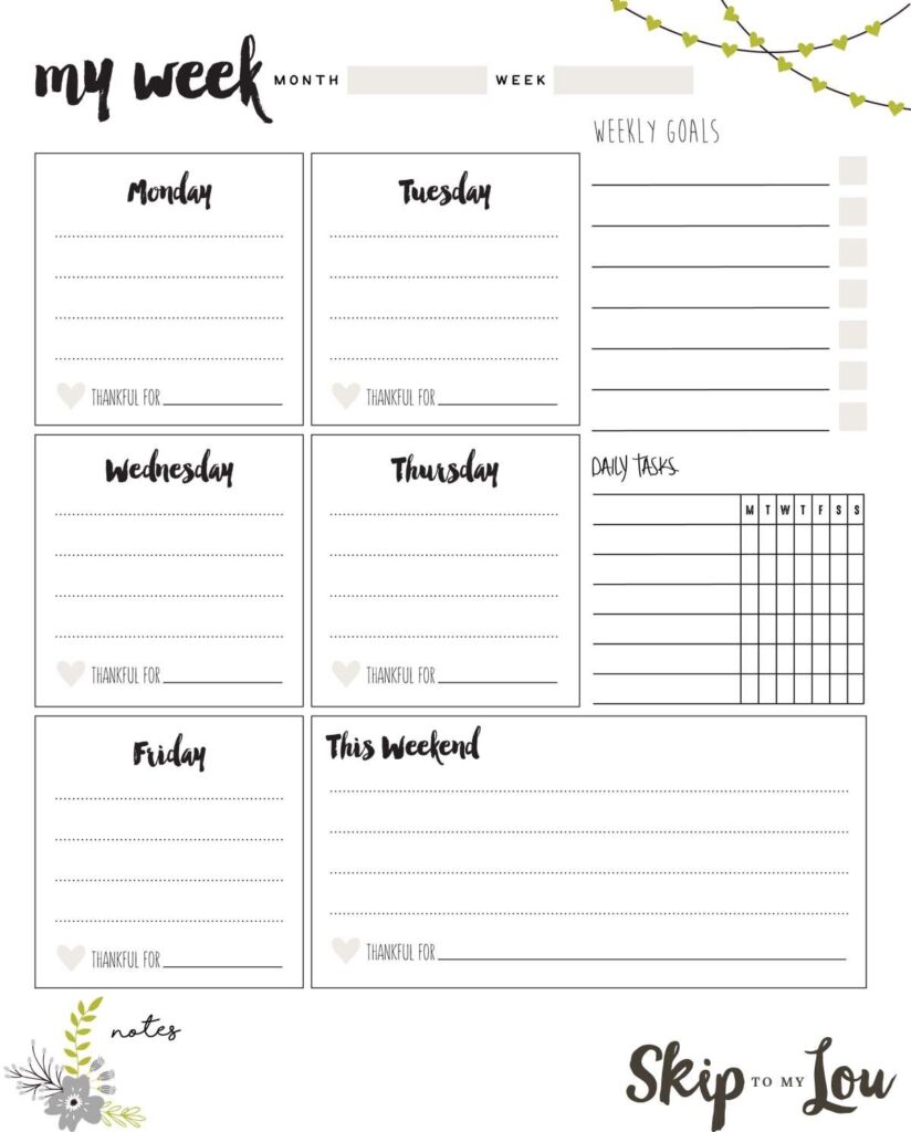 9 Places To Find The Best Free Planner Printables