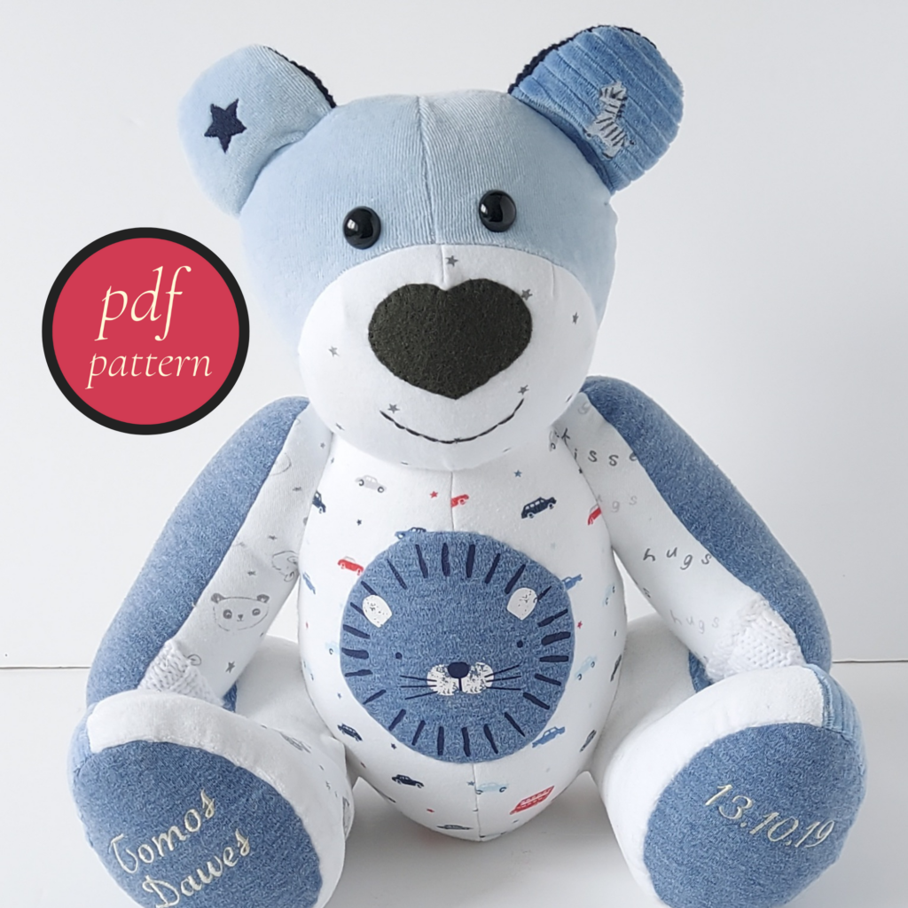 A Bear Sewing Pattern Designed For Making Memory Bears Unjointed