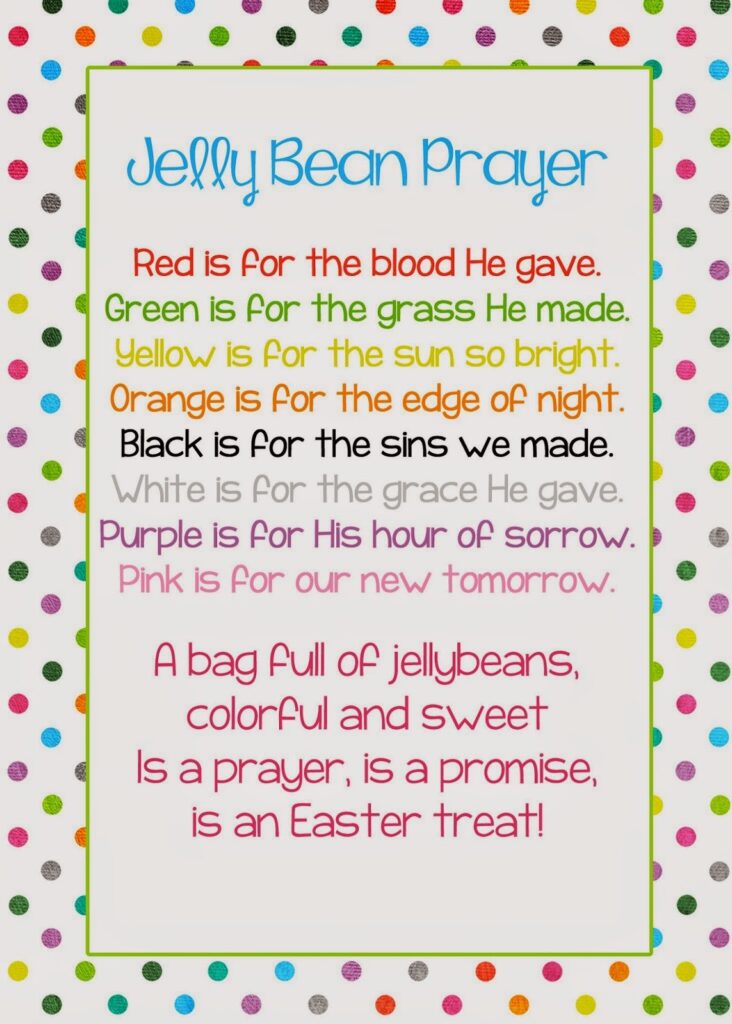 Jelly Bean Prayer Free Printable