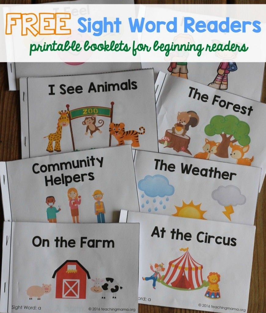A TON Of Sight Word Readers For FREE Great For Beginning Readers Preschool Sight Words Sight Words Kindergarten Sight Word Readers