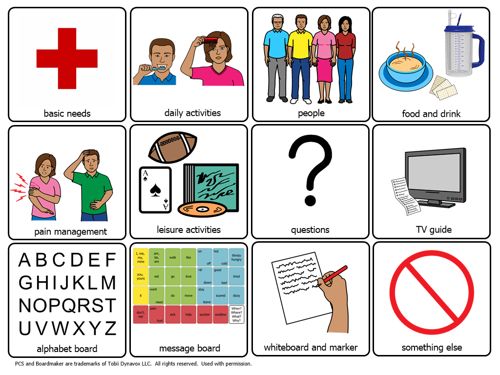 Free Printable Communication Boards For Stroke Patients