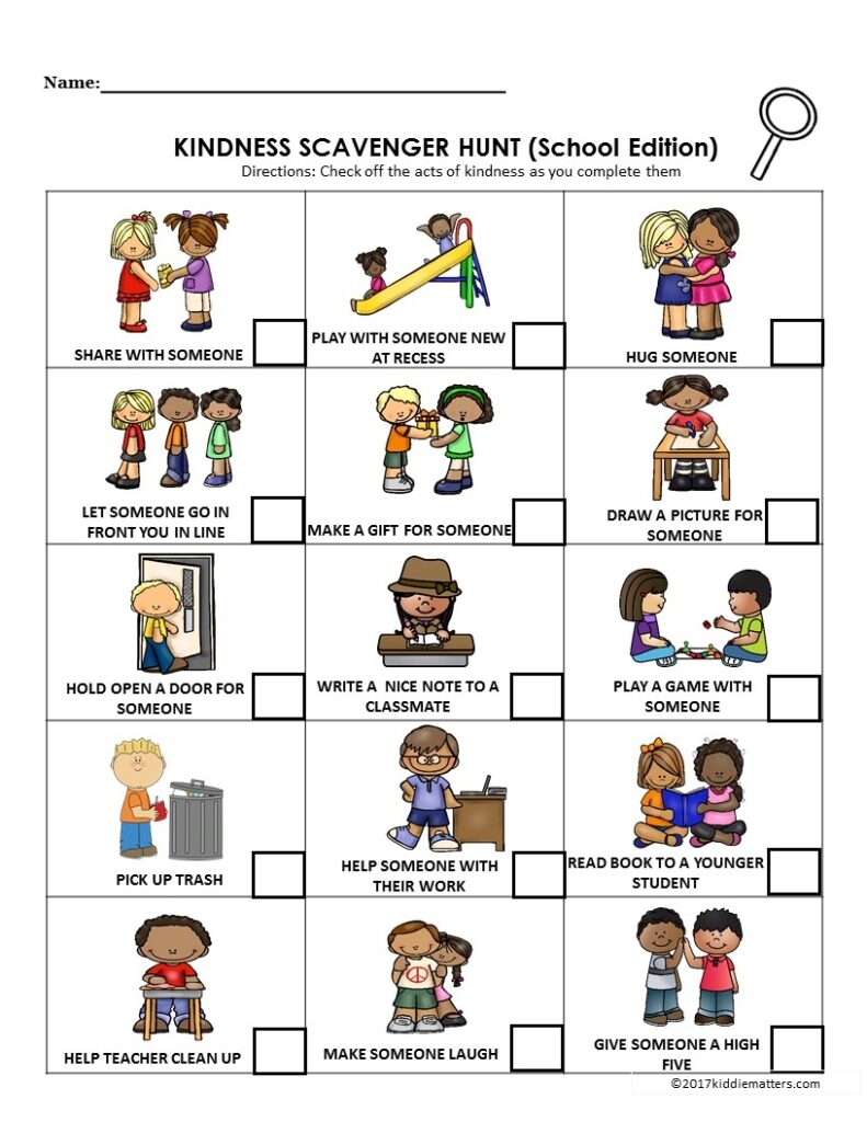 Acts Of Kindness Ideas For Kids With Free Printable Kiddie Matters